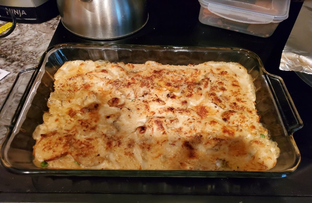 Low Carb Blackened Chicken Alfredo Bake