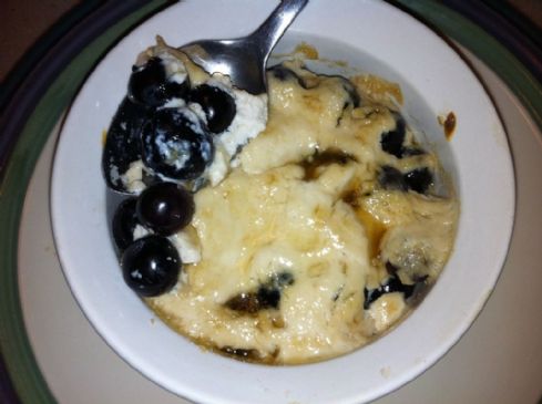 Baked Blueberries and Cream