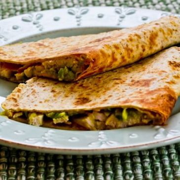Cher's turkey or chicken Quesadilla, barbequed