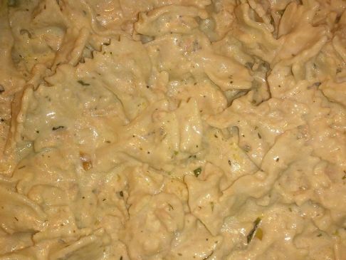 Creamy Tuna Garlic Herb Bowtie Pasta