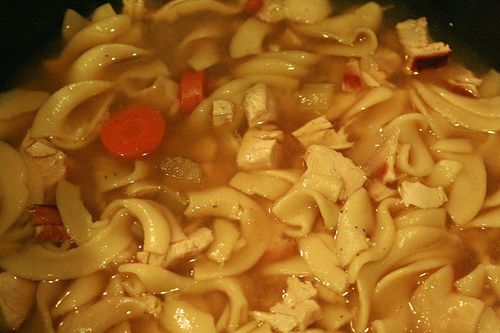 Grilled chicken soup