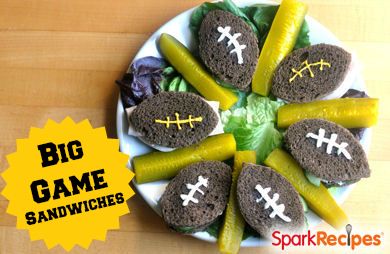 Big Game Sandwiches (Pumpernickel Ham and Cheese)