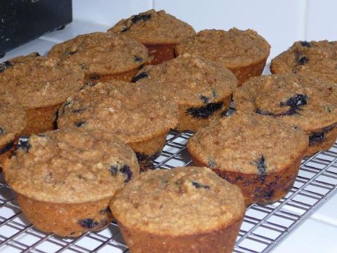 Blueberry Muffins - Whole Wheat, flax, coconut flour