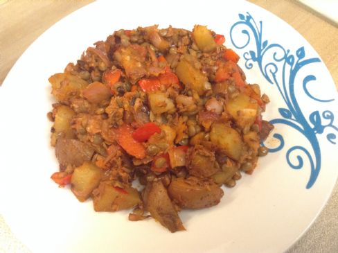 Veggie Hash with Lentils