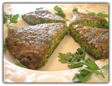 Persian Greens, Herbs and Eggs - Kookoo Sabzee