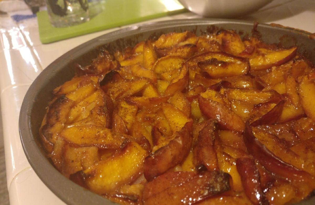 Browned Butter Nectarine Cobbler