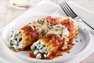 Cheese and Spinach Manicotti