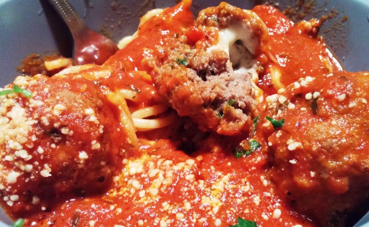 Stuffed Cheesy Meatballs