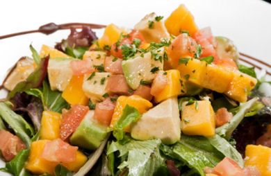 Stepf's Mango-Avocado Salad with Lime-Cilantro Dressing