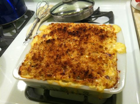 Made-over Baked Mac and Cheese with Spinach