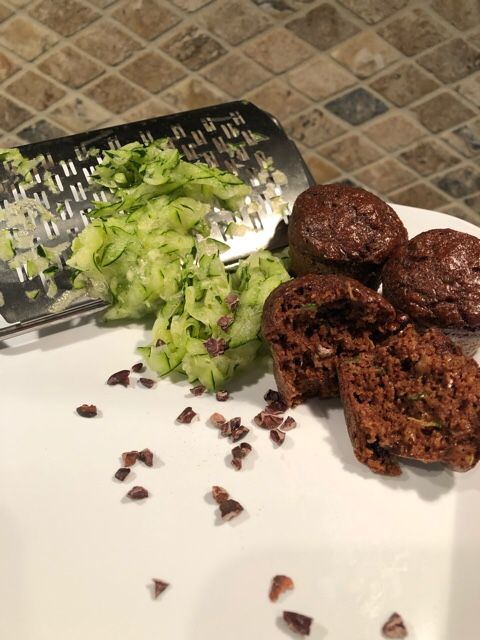 Mini Protein Chocolate Zucchini Muffins
