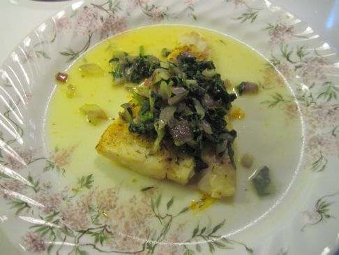 Atlantic Cod In Orange Juice w. Spinach and Onions