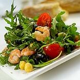 Wild Rocket, chickpea and Prawn Salad