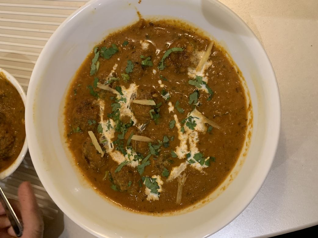Green Moong Pakora Curry - PBDAVE - Gujarati Style
