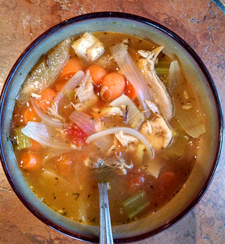 Homemade Turkey and Brown Rice Soup