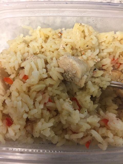 One skillet chicken and white rice 1 c serving