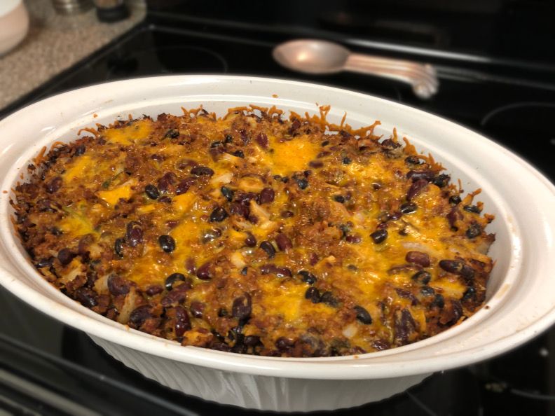 Bean and Cheese Enchilada Casserole