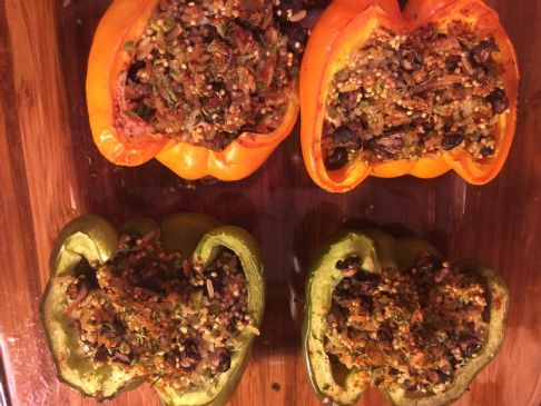 Will’s Black Beans and Quinoa Stuffed Peppers