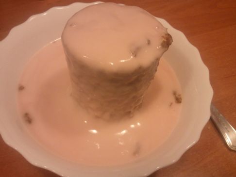 Flaxseed breakfast muffin in a mug