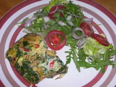 Baked Wilted Spinach Omlette
