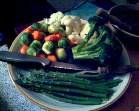 Karl's favorite steamed veggie platter