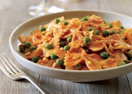 Farfalle with Tomato-Goat Cheese Cream Sauce