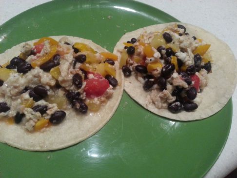 Black Bean and Egg White Breakfast Tacos