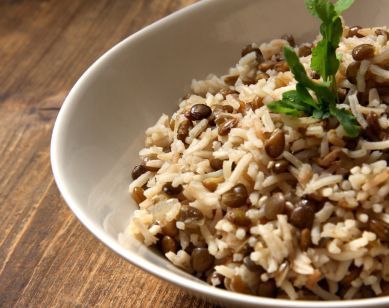 Herb Lentils and Rice Recipe (Makeover of LILLAKE's recipe)
