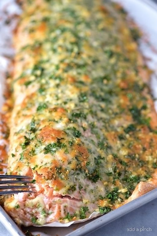 Baked Salmon with Parmesan Herb Crust