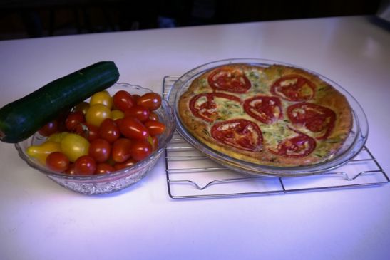 Zucchini, tomato fritatta