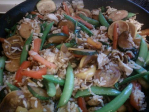 Garden Vegetable and chicken Stirfry