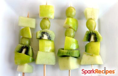 Healthy Green Fruit Kabobs