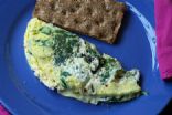 Spinach, Goat Cheese and Olive Omelet