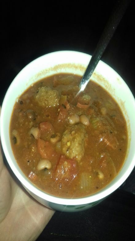 Mexican meatball and bean soup