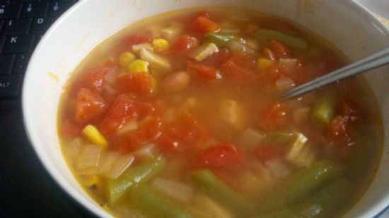 Spicy Vegetarian Tortilla Soup