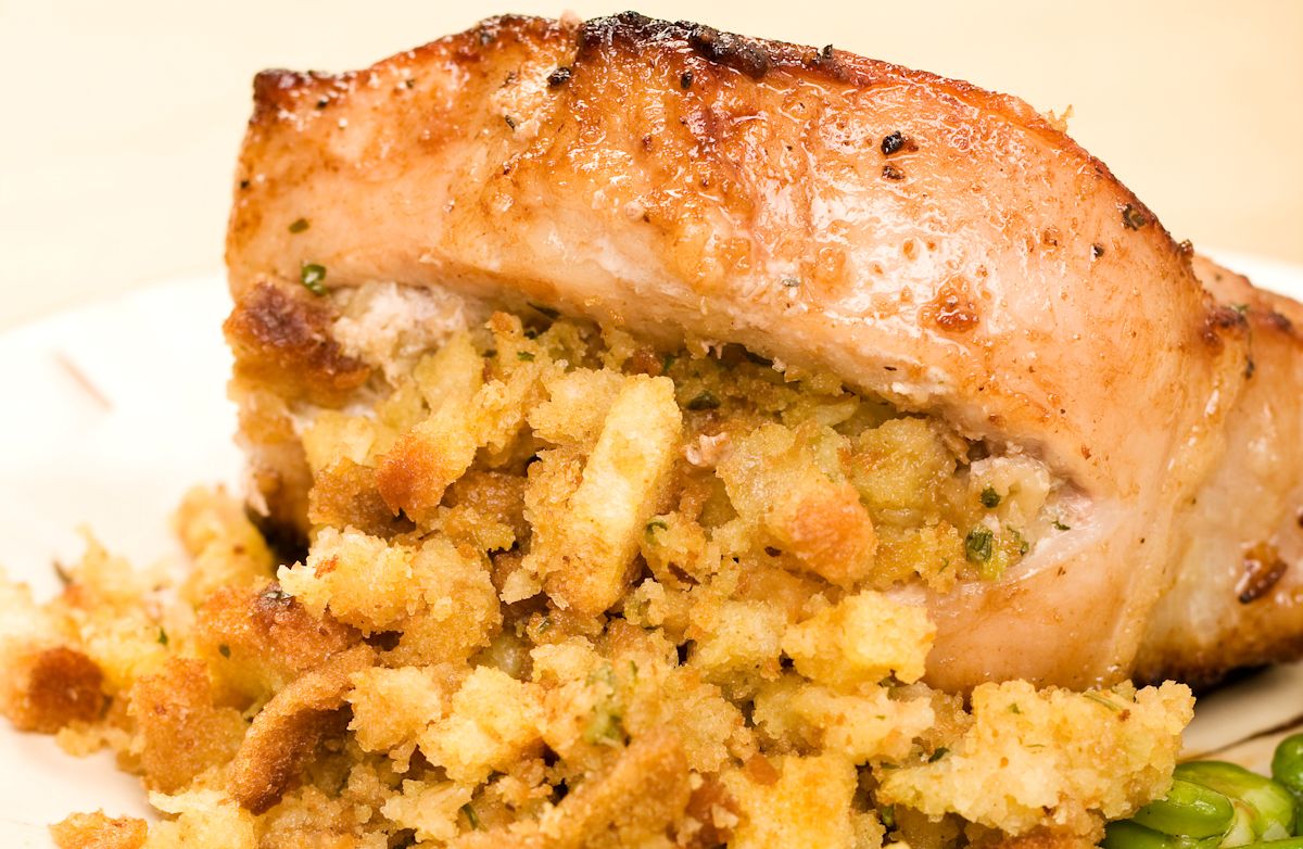 Slow Cooker Pork Chops with Fruity Stuffing
