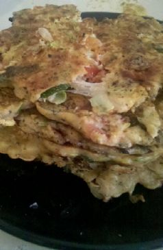 Zucchini Tomato and Gruyere Pancakes