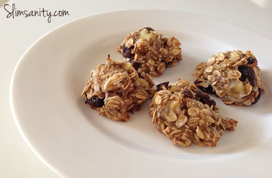 3 Ingredient Oatmeal Banana Raisin Cookie Bites