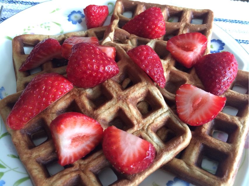 Food processor waffles (gluten and dairy free)