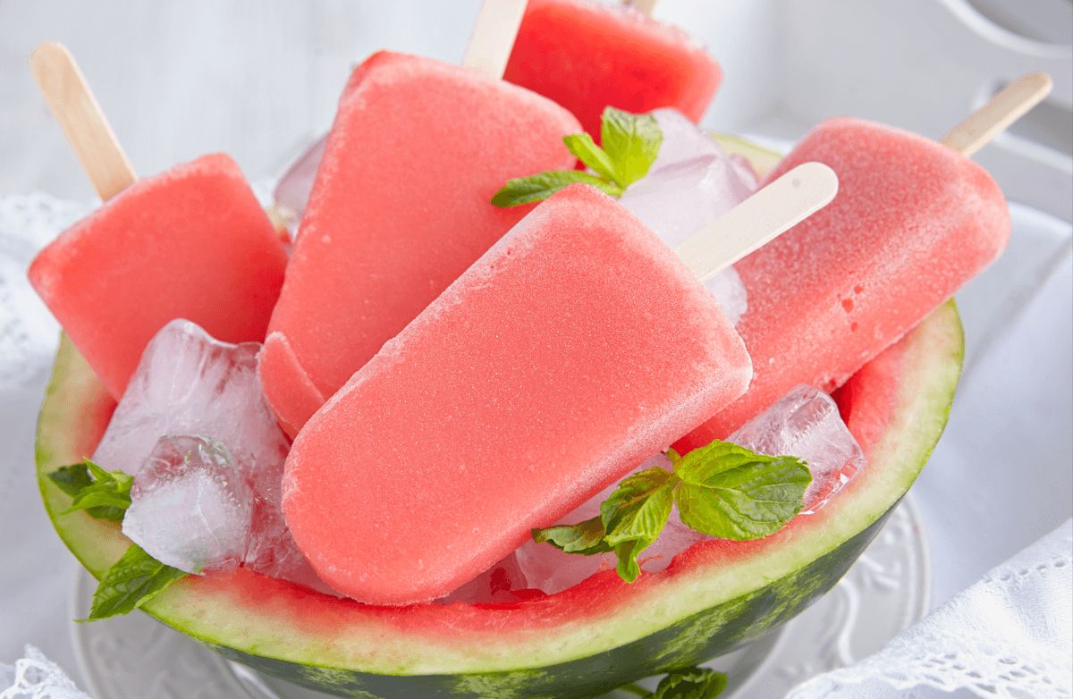 Strawberry-Watermelon Popsicles