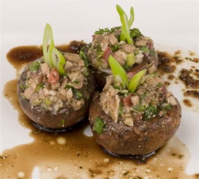 Raw Stuffed Mushrooms