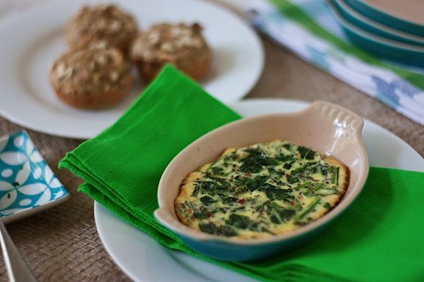 Spinach, Kale, Mexican Cheese Egg Bake Recipe