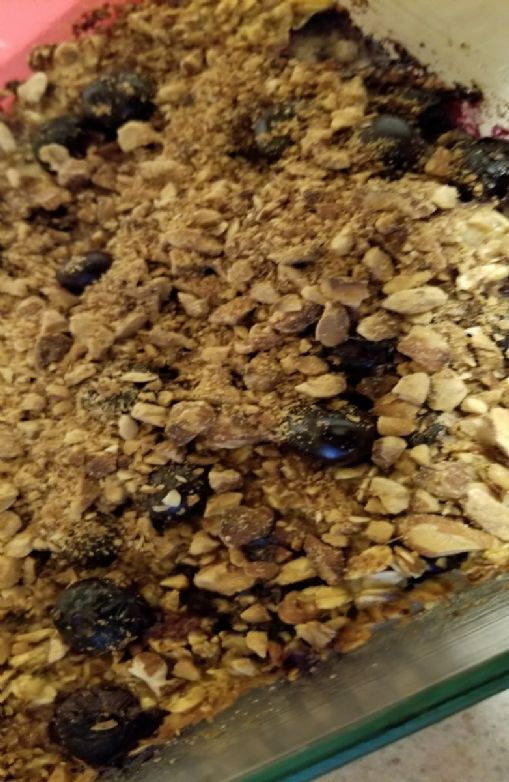 Baked Blueberry Banana Almond Oatmeal