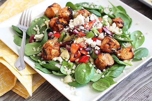 Tandoori Chicken and Spinach Salad