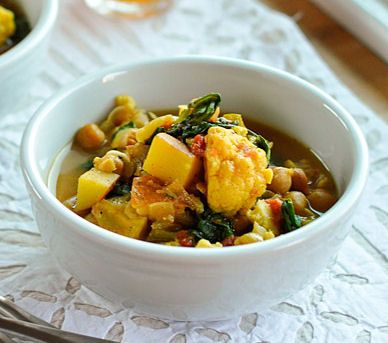 Curried Vegetables anc Chickpea Stew