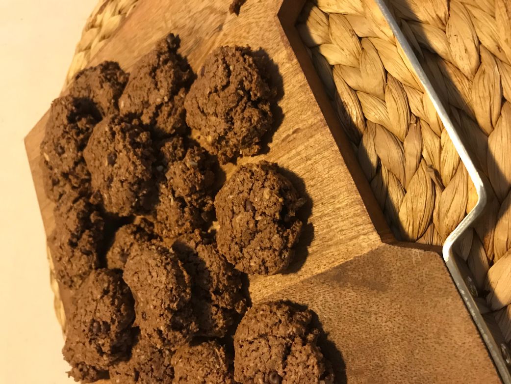 Double Chocolate Peanut Butter protein Cookies