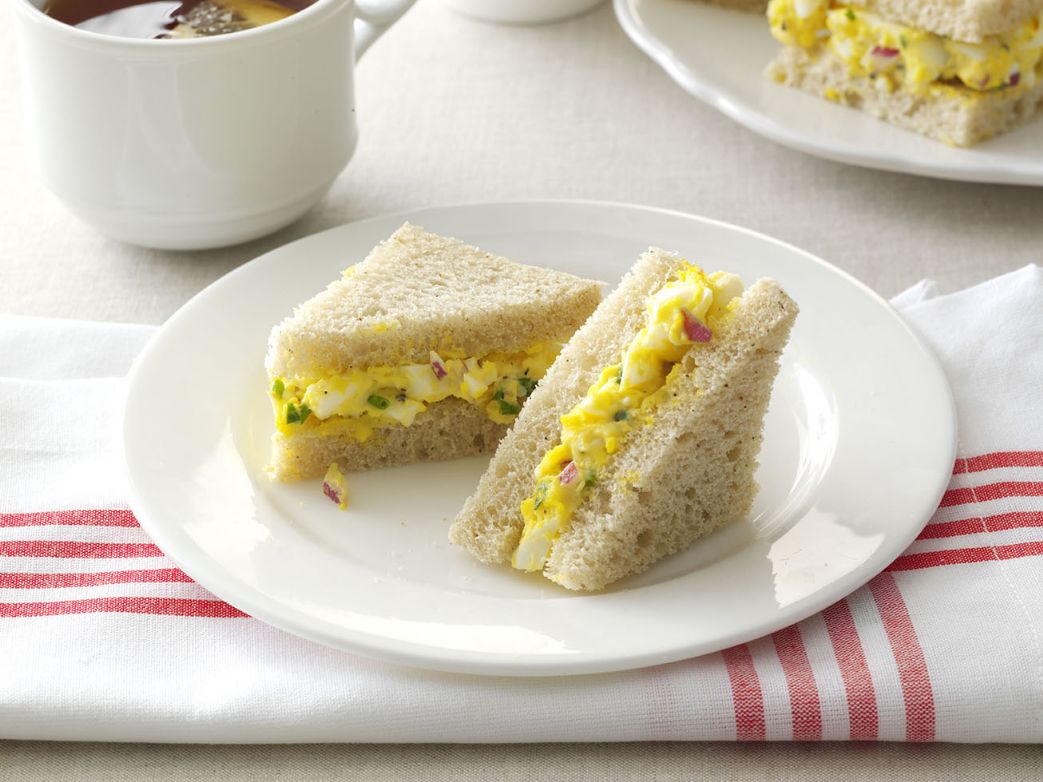 Chive and Tarragon Egg Salad Mini Sandwiches