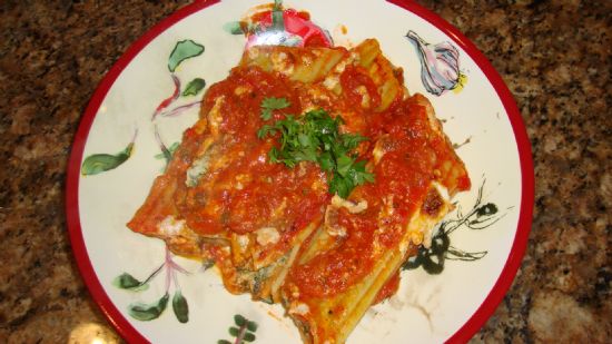 Healthier Manicotti