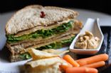 vegan turkey and mayo sandwich
