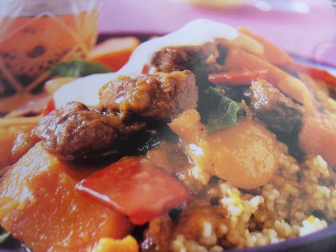 Lamb and apricot tagine with citrus couscous